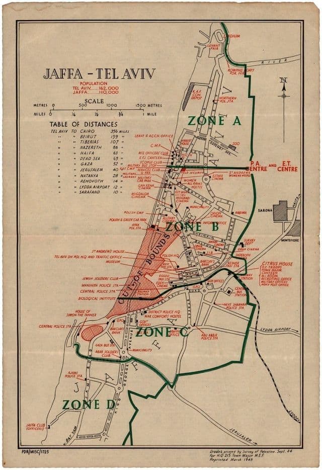Mapa histórico de Telavive