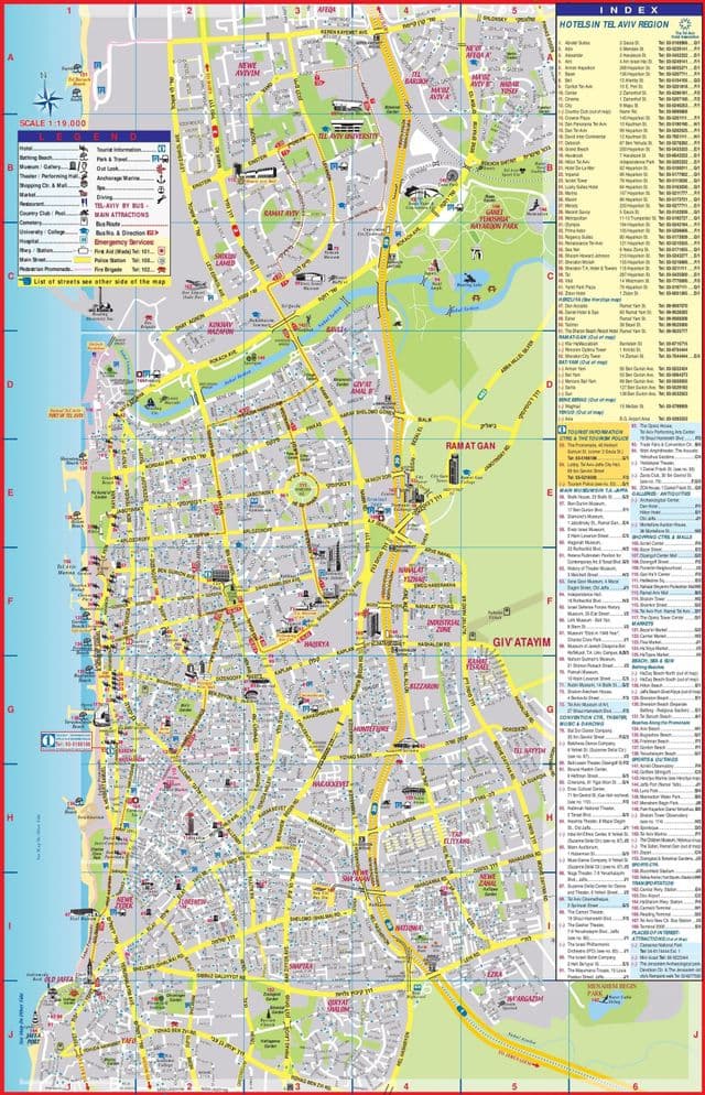 Mapa turístico de Telavive