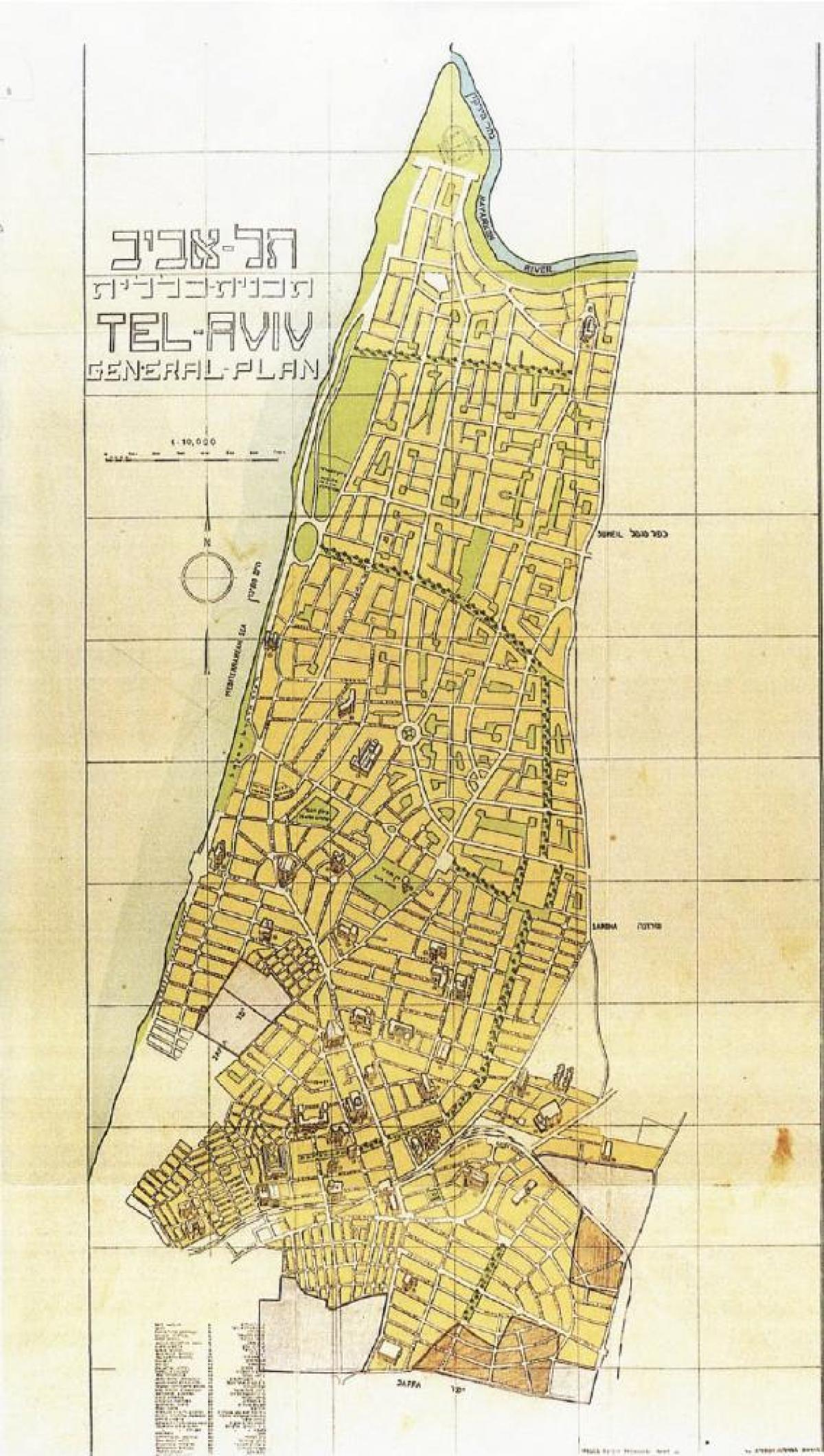 Mapa antigo de Telavive